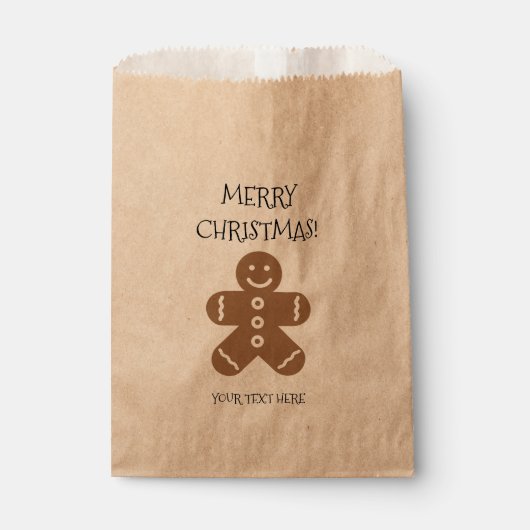Sachets En Papier Pain d'épices personnalisées homme fête de Noël sa (Devant)