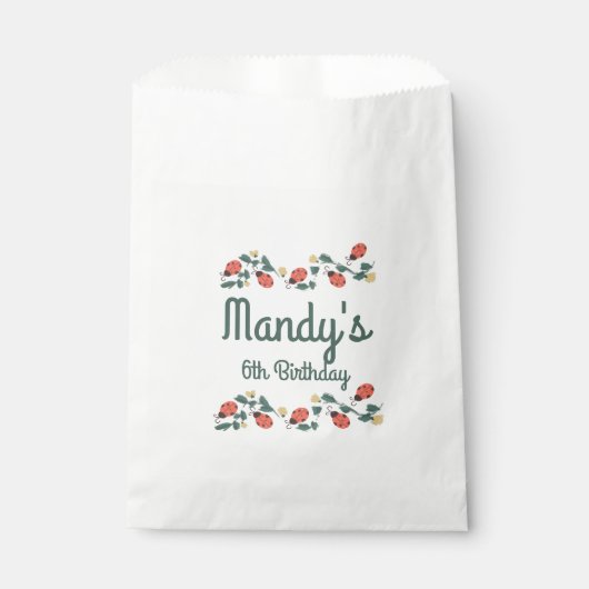 Sachets En Papier Painisier Bug Anniversaire Jardin Fête (Devant)