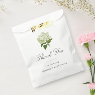 Sachets En Papier Pale Green Hydrangea Élégante Baby Boy Douche