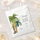 Sachets En Papier Palm Tree Beach Wedding (Coupé)