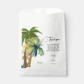 Sachets En Papier Palm Tree Beach Wedding (Devant)