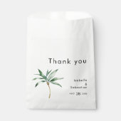 Sachets En Papier Palm Tree Destination Mariage moderne (Devant)