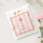 Sachets En Papier Palm Tree Rose rayé Tropical Beach Mariage (Scellé)