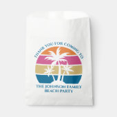 Sachets En Papier Palm Tree Tropical Personnalisé Sunset Beach Party (Devant)