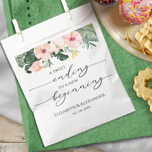 Sachets En Papier Palm Tropical Sweet Terminer le nouveau Mariage