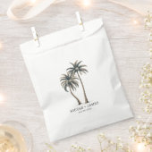 Sachets En Papier Palmier tropical Mariage côtier rustique (Coupé)
