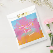 Sachets En Papier Palmiers roses Merci (Scellé)