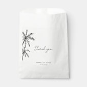 Sachets En Papier Palmiers tropicaux tirés à la main Destination Mar (Devant)