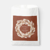 Sachets En Papier pampas bohème moderne herbe rouille botanique turq (Devant)