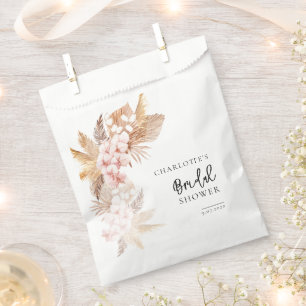Sachets En Papier Pampas Grass rose Fête des mariées Florale
