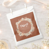 Sachets En Papier Pampas moderne herbe terre cuite 30e anniversaire (Coupé)