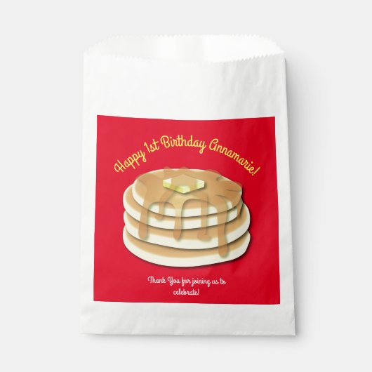 Sachets En Papier Pancake Anniversaire Fête Flapjack Cute Enfants (Devant)