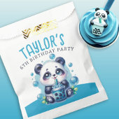 Sachets En Papier Panda Boire Bleu Boba Bubble Thé fête d'anniversai