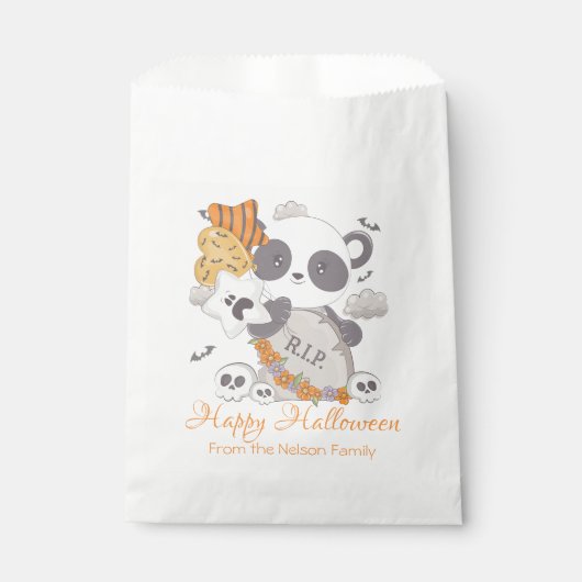 Sachets En Papier Panda Grave Rip Bats Halloween heureux (Devant)