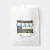 Sachets En Papier Panier à fleurs Baby shower bleu du marché (Devant)