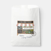 Sachets En Papier Panier à fleurs Baby shower rose (Devant)