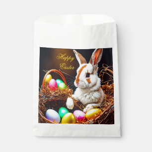 Sachets En Papier Panier et oeufs de lapin de Pâques