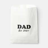 Sachets En Papier Papa Custom Est date noir blanc Fête des pères (Devant)