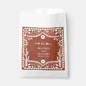 Sachets En Papier Papel Picado Boda Mexican Terracotta Brown Wedding (Devant)
