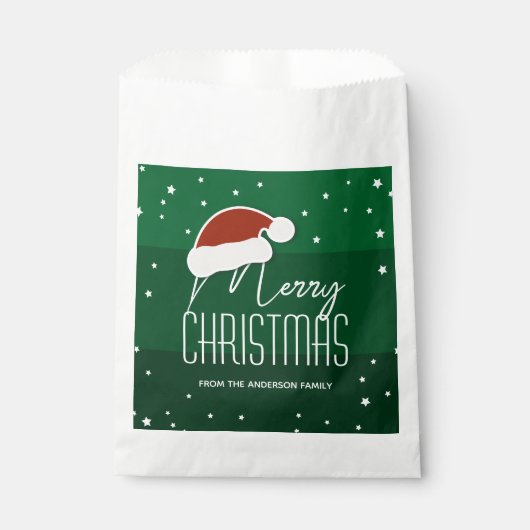Sachets En Papier Papercut simple et élégante Santa Hat Joyeux Noël (Devant)