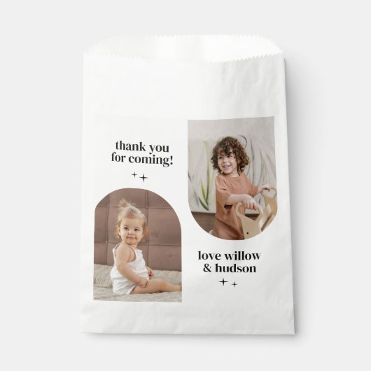 Sachets En Papier Papier d'anniversaire conjoint photo double arc (Devant)
