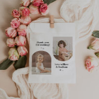 Papier d'anniversaire conjoint photo double arc