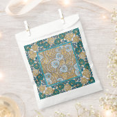 Sachets En Papier papier peint bleu art nouveau cyclamen (Coupé)