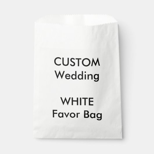 Sachets En Papier Papier personnalisé mariage Favoriser le sac BLANC (Devant)