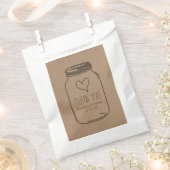 Sachets En Papier Papier Rustique Kraft Mason Jar Mariage Merci (Coupé)