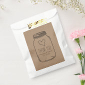 Sachets En Papier Papier Rustique Kraft Mason Jar Mariage Merci (Scellé)