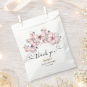 Sachets En Papier Papillon Baby shower fille rose (Coupé)