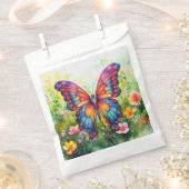 Sachets En Papier Papillon Bleu Orange ailes (Coupé)