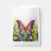 Sachets En Papier Papillon Bleu Orange ailes (Devant)