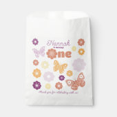 Sachets En Papier Papillon rétro Premier anniversaire Favoriser Sac (Devant)