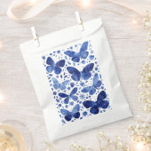 Sachets En Papier Papillons Aquarelle Bleu (Coupé)