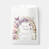 Sachets En Papier Papillons de jardin enchantés baby shower faveurs (Devant)