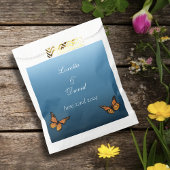 Sachets En Papier Papillons Monarque Blue Ombre