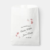 Sachets En Papier Papillons roses Jardin Romantique Simple Mariage (Devant)