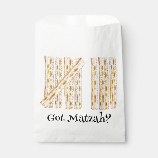 Sachets En Papier Pâque 8 Jours J'Ai Matzah ? Sac Goodie Favoriser (Devant)