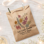 Sachets En Papier Paquet de graines de fleurs sauvages dessinées à l (Coupé)