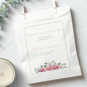 Sachets En Papier Paquet de graines de roses roses et d'eucalyptus j