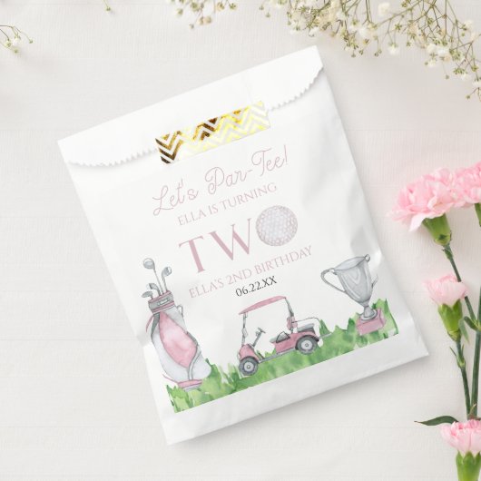 Sachets En Papier Par-Tee Pink Golf 2e fête d'anniversaire (Scellé)