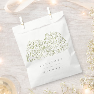 Sachets En Papier Parapluies de plage à l'aquarelle Mariage Merci