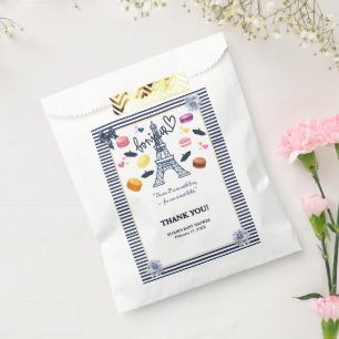 Sachets En Papier Paris avec amour pour notre Baby shower de Bebe Do