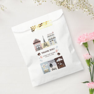 Sachets En Papier Paris Café Patisserie Baby shower