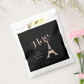 Sachets En Papier Paris noir et rose Mariage avec Tour Eiffel (Scellé)