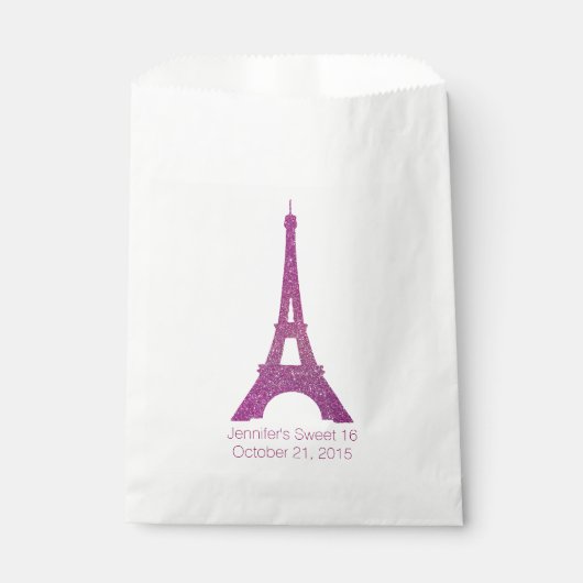 Sachets En Papier Paris Thème Sweet 16 Favor Sac (Devant)