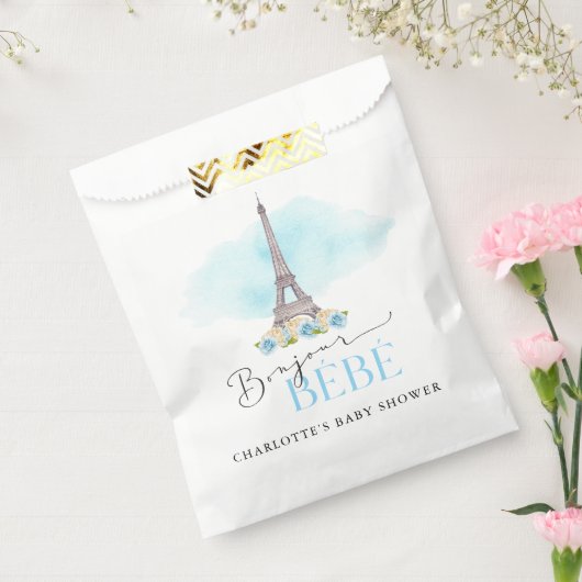 Sachets En Papier Paris Tour Eiffel Bonjour Baby shower Favoriser Sa (Scellé)