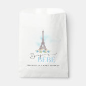 Sachets En Papier Paris Tour Eiffel Bonjour Baby shower Favoriser Sa (Devant)