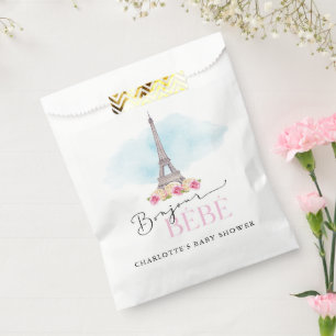 Sachets En Papier Paris Tour Eiffel Bonjour Baby shower Favoriser Sa